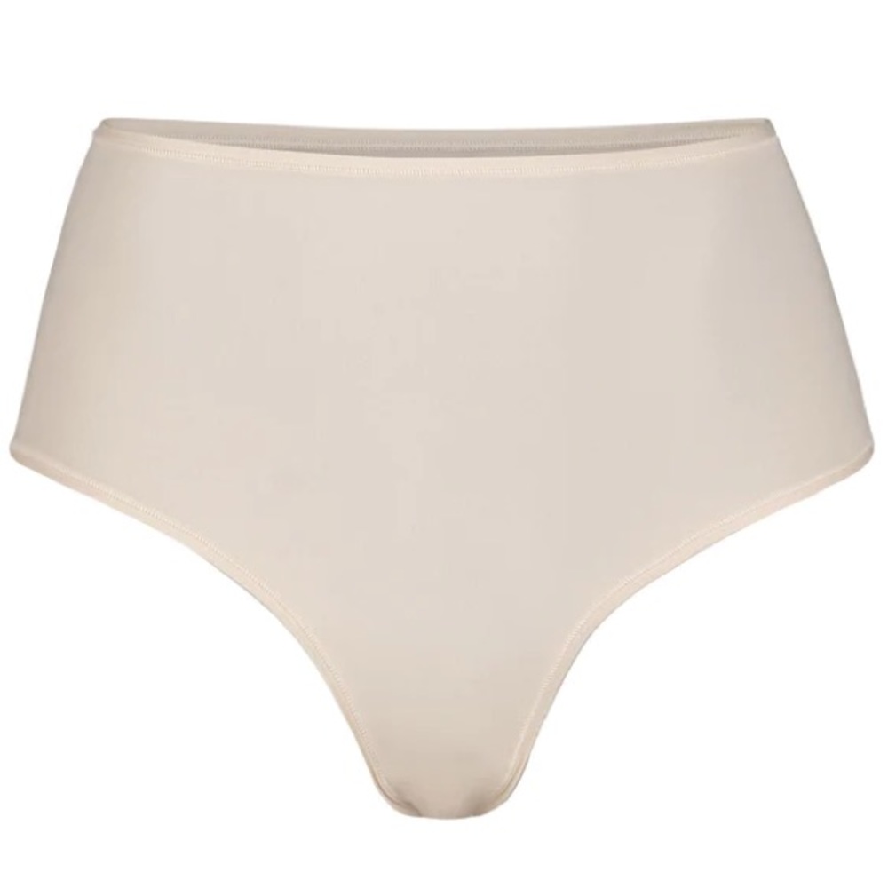 NEW! SKIMS High Waisted Thong Underwear Panties Size 4X Marble Ivory White